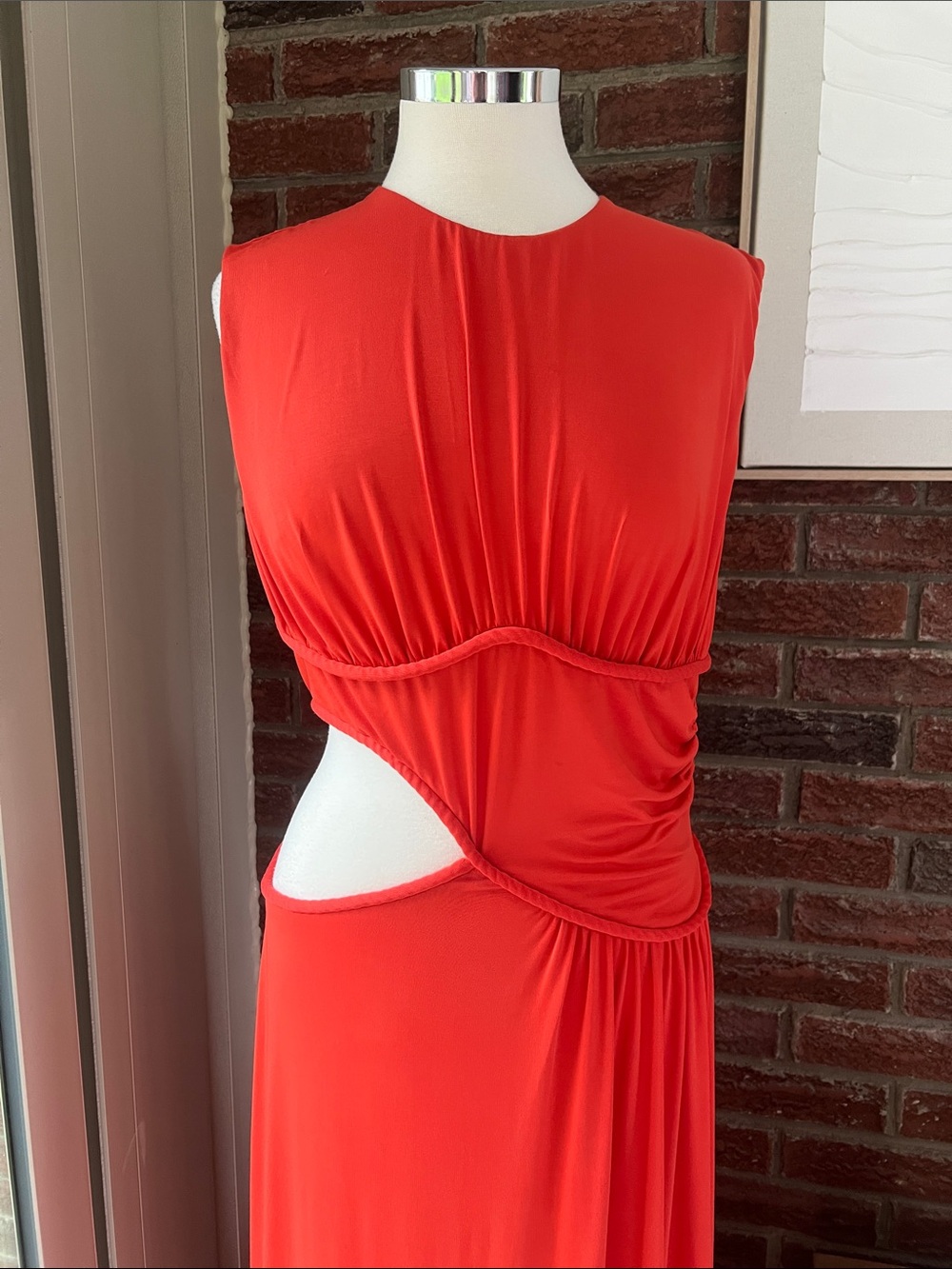 Misha Sleeveless Cut-out Sierra Jersey Gown Size XL - Picture 6 of 8